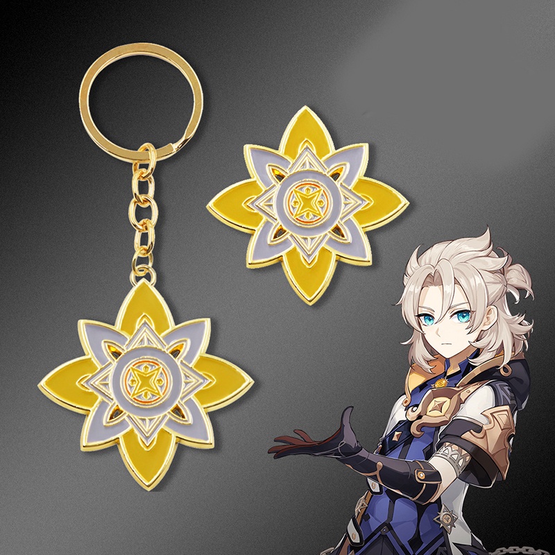 Genshin impact keychain genshin impact zhongli childe albedo brooch ...