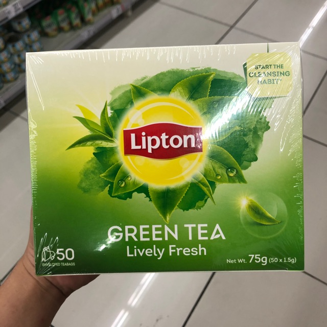 Lipton Green Tea Lively Fresh 10/50/100bags Shopee Philippines