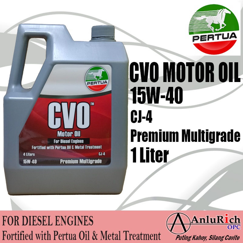PERTUA 15W40 CVO MOTOR OIL FOR DIESEL ENGINES 4 LITERS Shopee