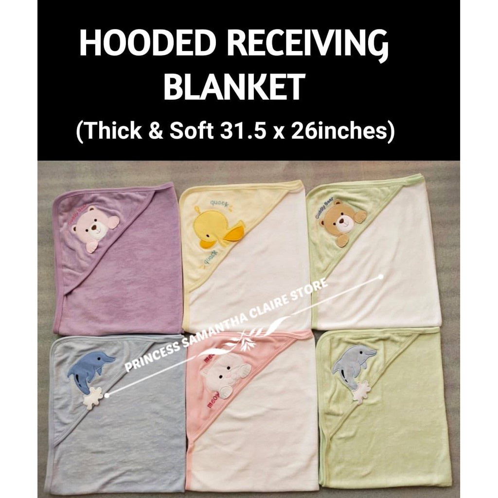 【Ready Stock】Baby towel ☾⊕ↂThick & Soft Pranella Hooded Receiving