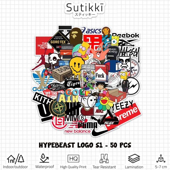 Sticker Pack Hypebeast Thrift Supreme Logo Vinyl Laptop Stickers Set 1