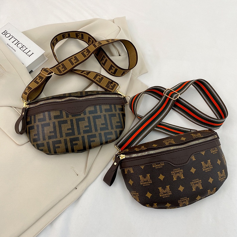 L&L Women's Fashion Korean Style Chest Bag Trend Embroidery Crossbody