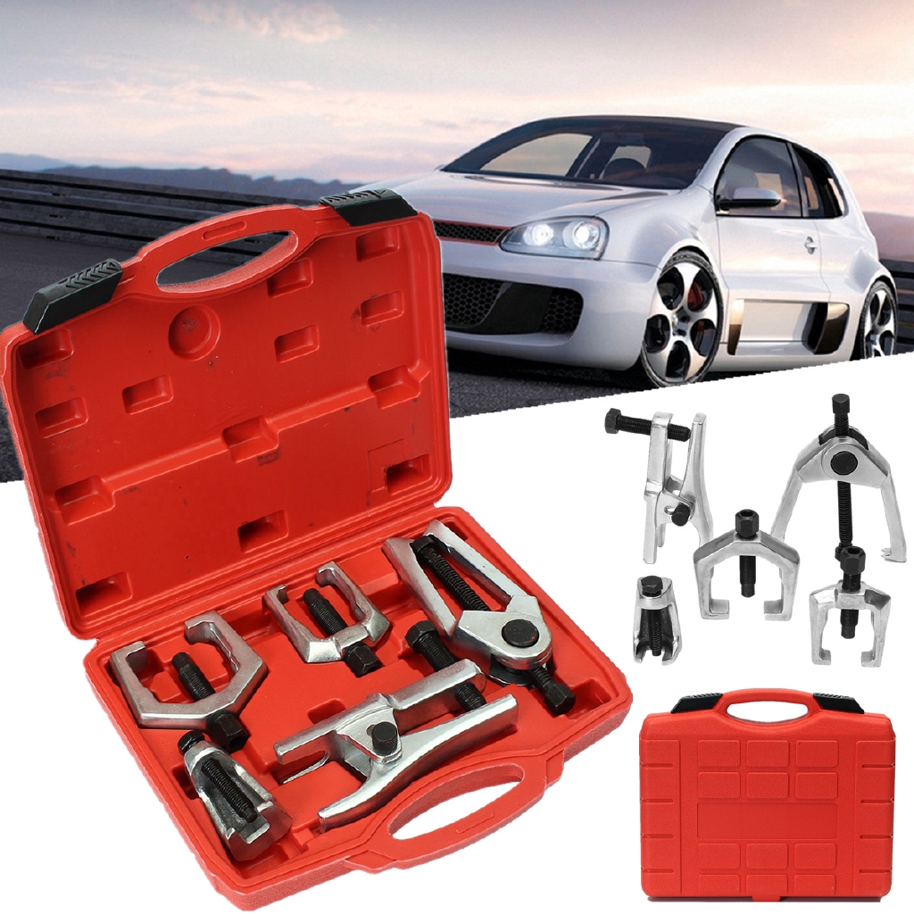 5 Pc Ball Joint Separator Tie Rod End Kit Pitman Arm Puller Auto Tool