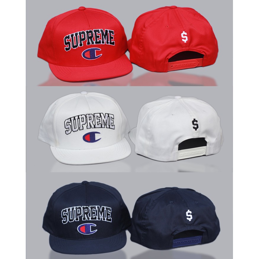 Supreme x cheap champion cap