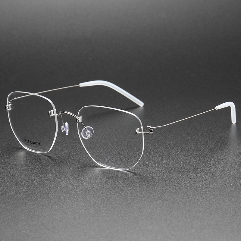 Nordic style screw free design, ultra-light titanium wire rimless ...
