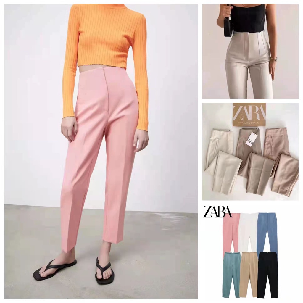 Stylish Zara Pink High Waist Trousers