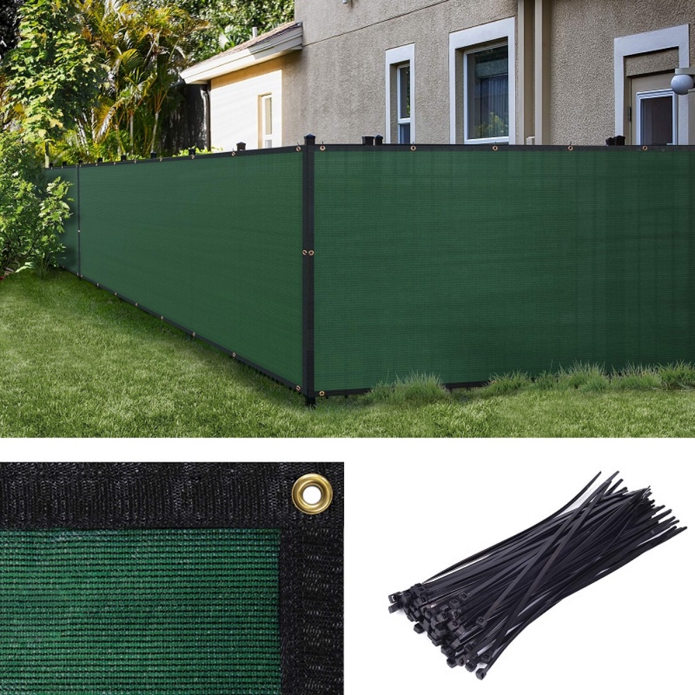 Grey Privacy Fence Shades Screen Net with Cable Ties Heavy Duty Balcony ...
