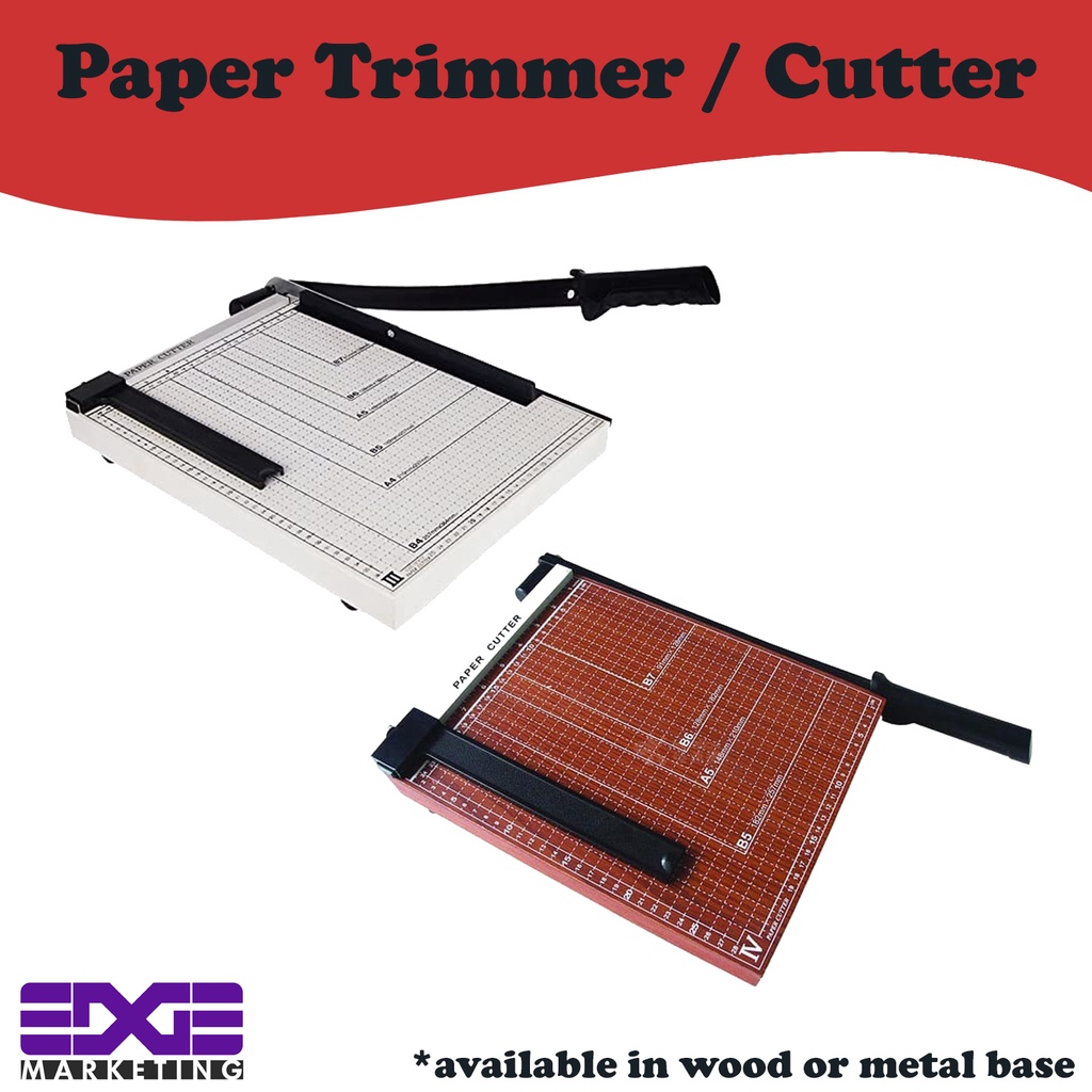 Paper Cutter / Paper Trimmer ( Wood / Metal Base ) | Shopee Philippines