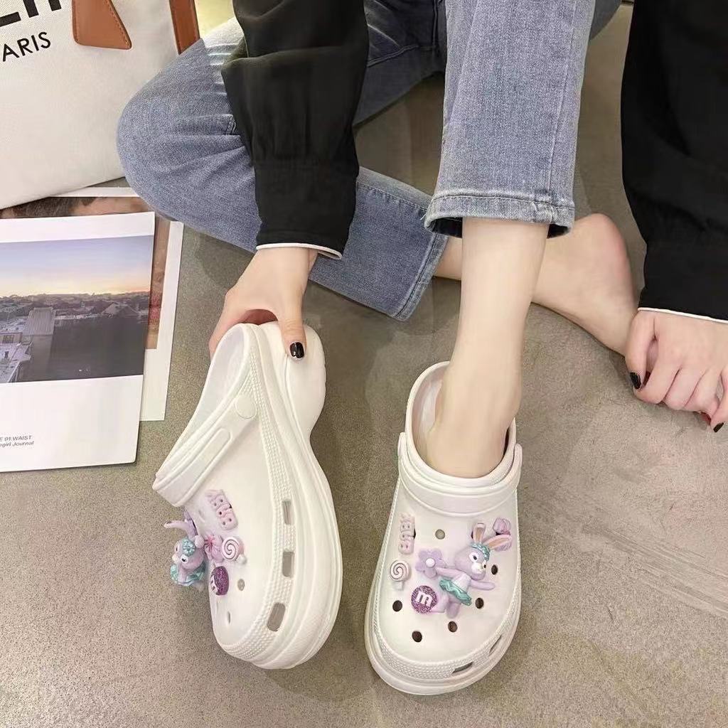 Jvf korean Crocs sandals for women lightweight with jibbitz(Random