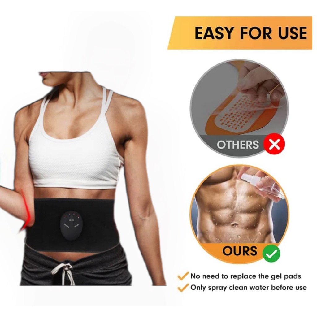 ABS Stimulator Ab Machine Abdominal Toning Belt Workout Portable Ab ...