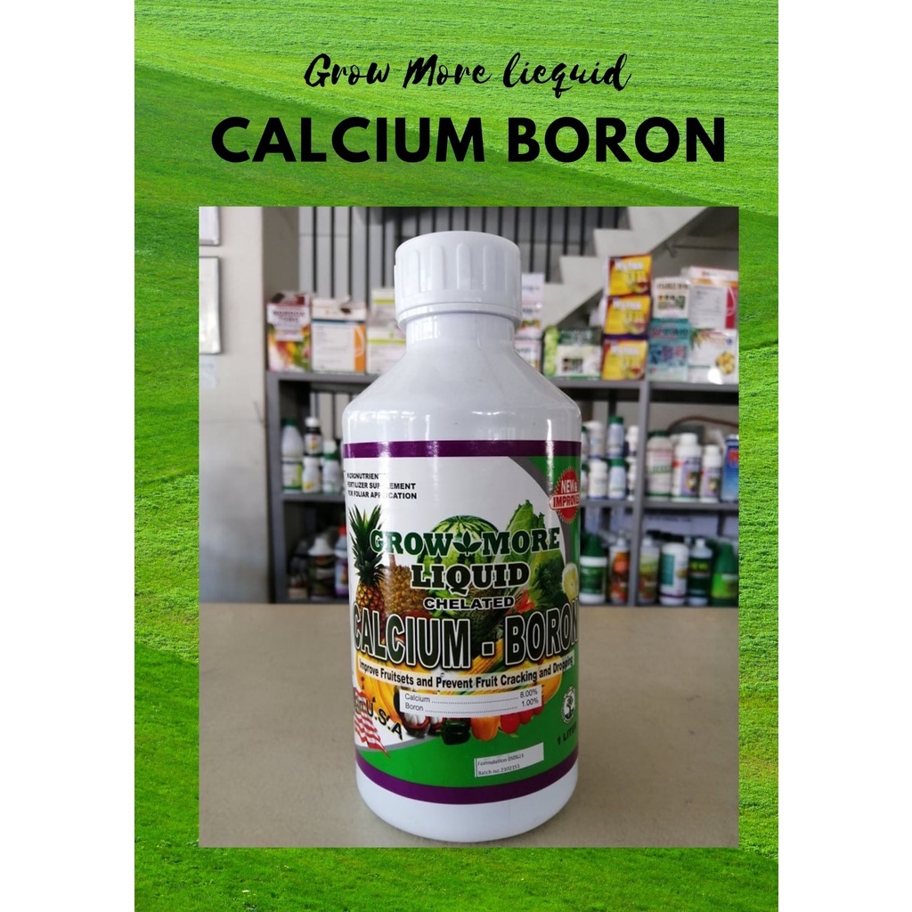 Grow More Liquid Chelated CALCIUM BORON Fertilizer 1 Liter | Shopee ...