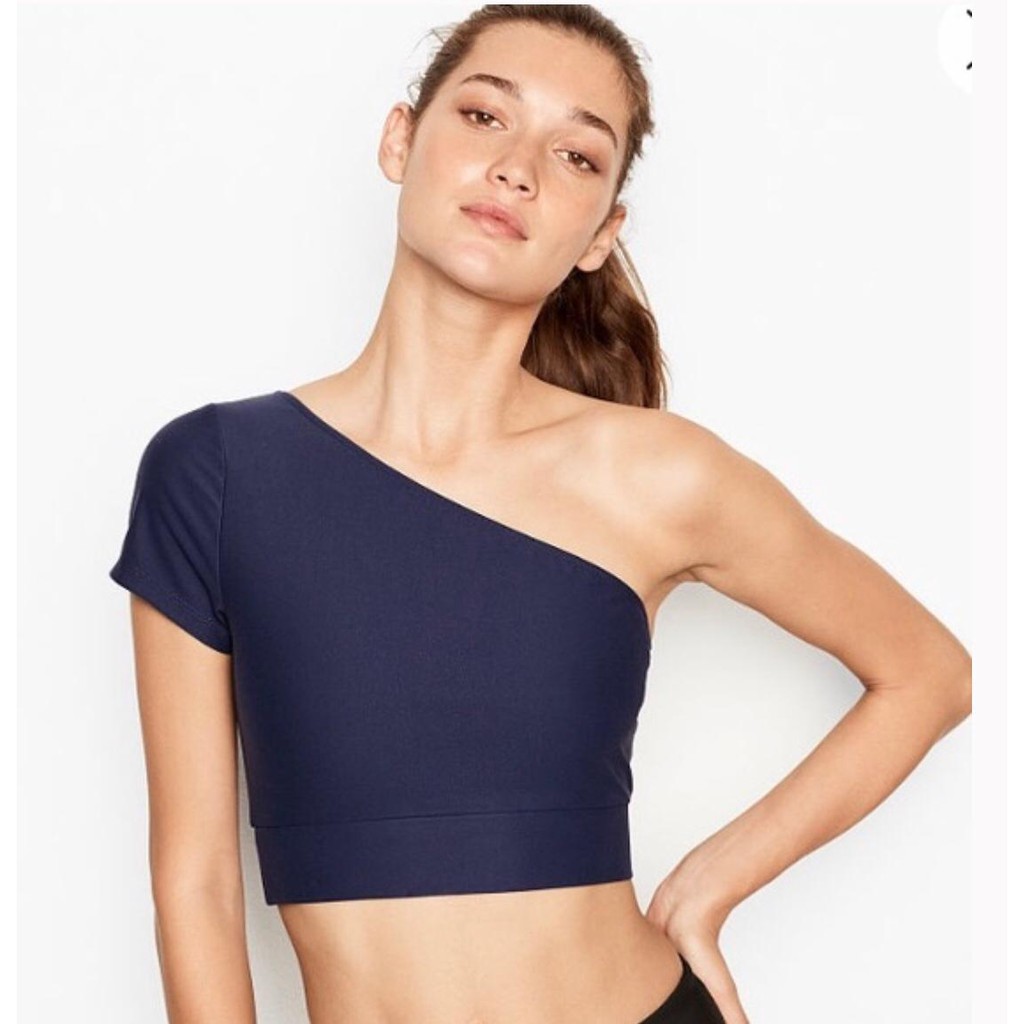 VICTORIA'S SECRET ORIGINAL SPORT ONE SHOULDER CROP TOP (Large Size)