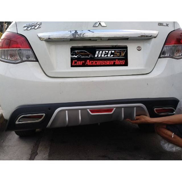 Mirage sedan G4 rear bumper Diffuser 2013 2014 2015 2016 2017 | Shopee ...