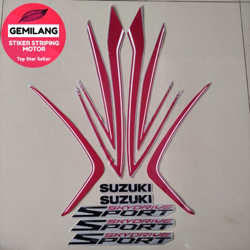 Original Original Striping Decal Polet Sticker Suzuki Skydrive fi ...