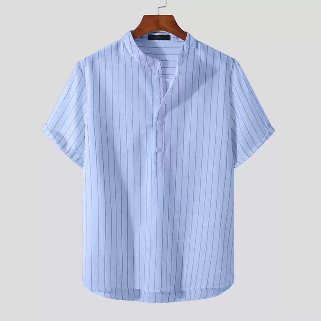 HUILISHI Chinese collar striped cotton high quality men's polo shirt ...