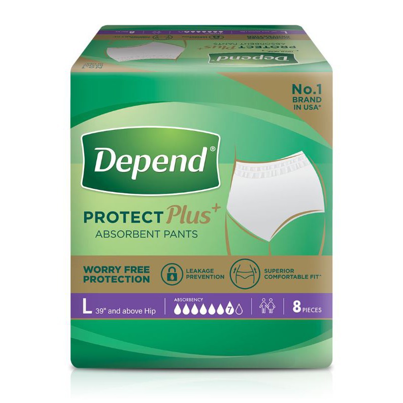 Depend Protect Plus Absorbent Pants Large 64 Pieces | Shopee Philippines