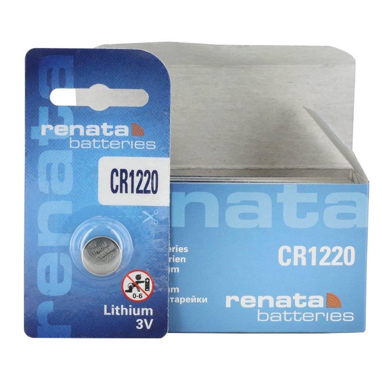 Renata CR1220 Knopfzellen Batterien – 2 Stück, Made In Switzerland, Für Uhren & Kleinelektronik