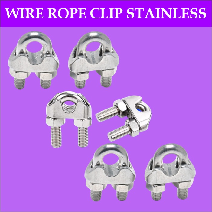 Mago 3mm16mm 304 Stainless Steel Wire Rope Clip Wire Rope Grip Cable