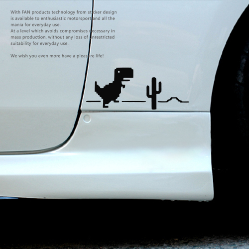D1 D1.Pixel Small Dinosaur Reflective Sticker Waterproof Car Sticker P ...