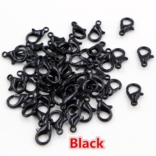 50pcs/lot Jewelry Findings,Alloy Lobster Clasp Hooks for Necklace Bracelet  Chain DIY (Color : Gun Black, Size : 14x7mm)