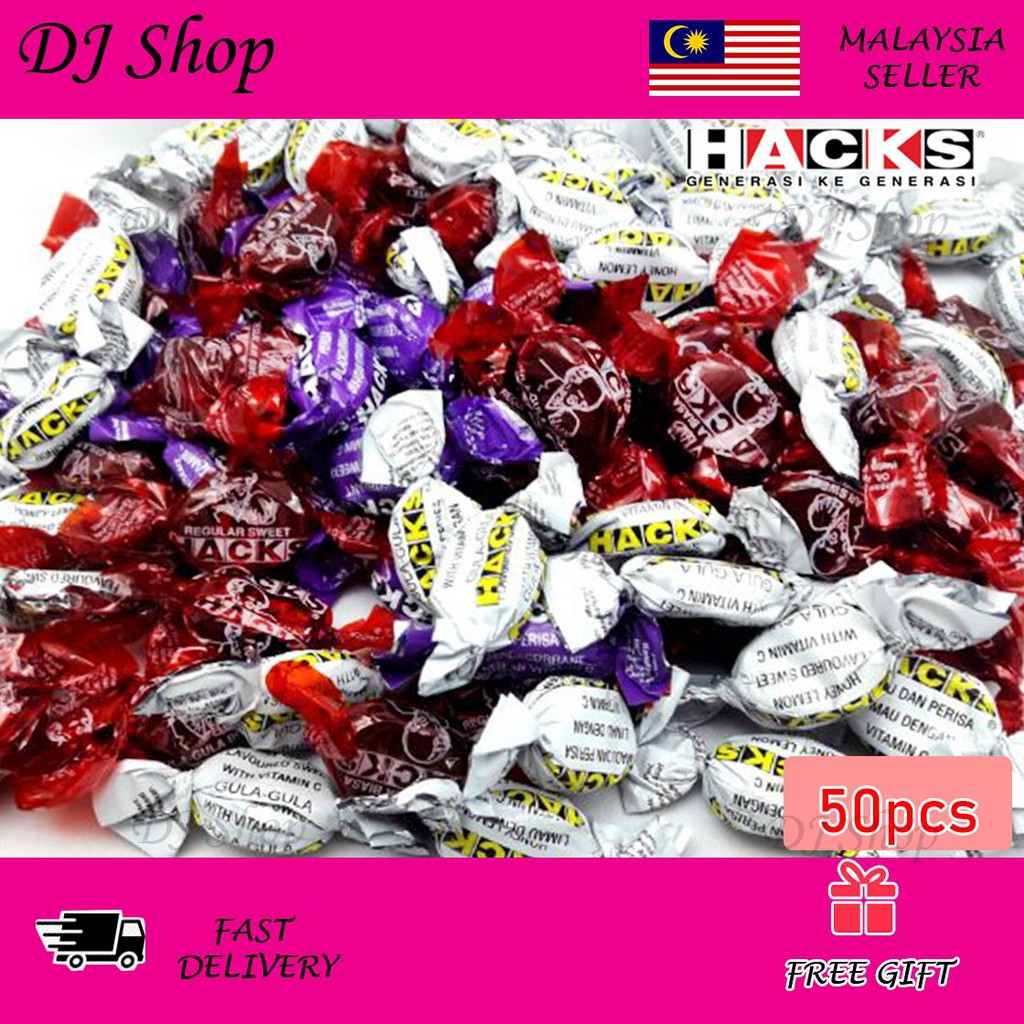 HACKS CANDY. 50PCS ASSORTED FLAVOUR HALAL | Shopee Philippines