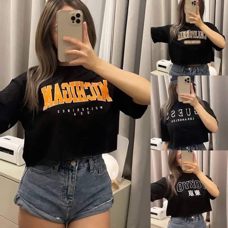 Plus size graphic crop tops clearance