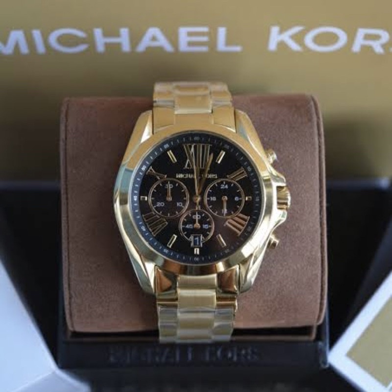 Mk Bradshaw Gold Black Face Mk Watch