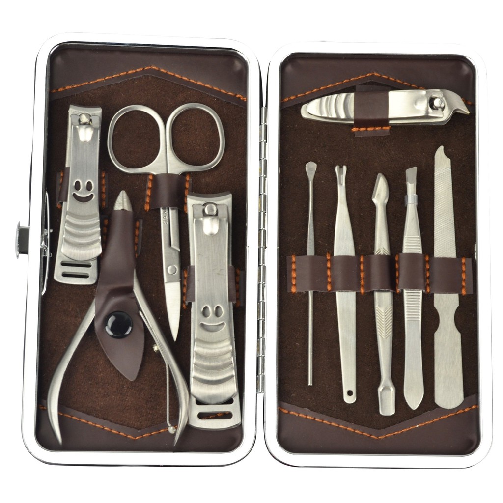 Manicure Pedicure Set Nail Clipper Grooming Cutter Kit and Travel Case ...