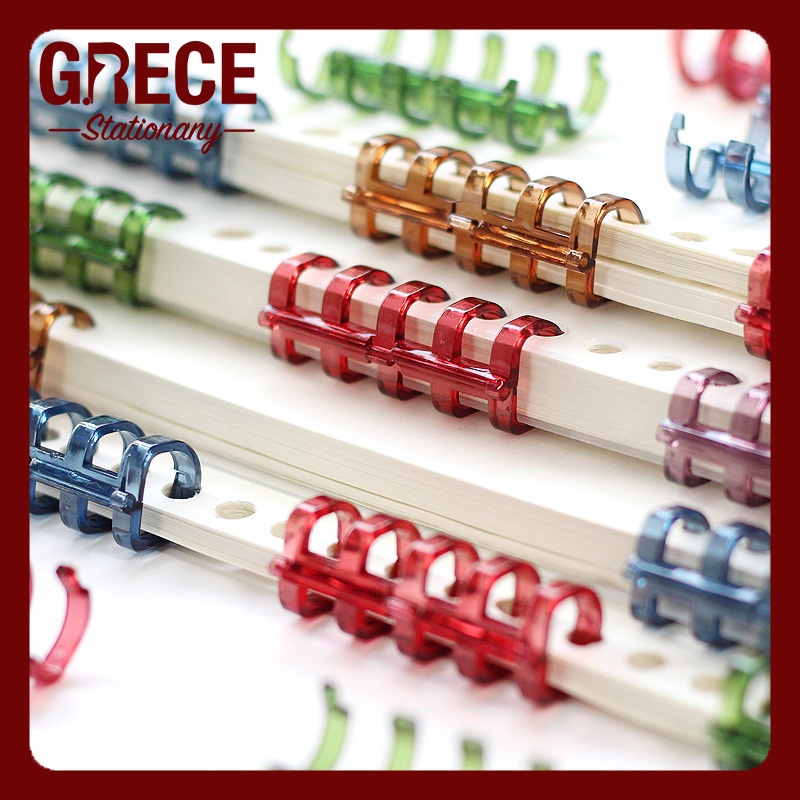 5 Holes DIY Colorful Crystal Ring Binder Accessory for 20 holes/26 ...