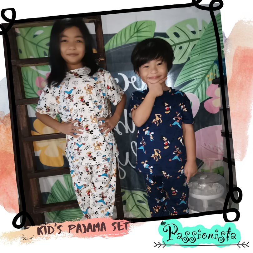 Cotton Spandex Pajama Set For Kids Adult Shopee Philippines