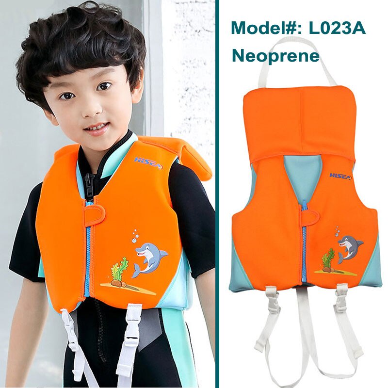 Child Life Vest Neoprene or Nylon, Kids Swim Jacket 112 Years Old, Zip