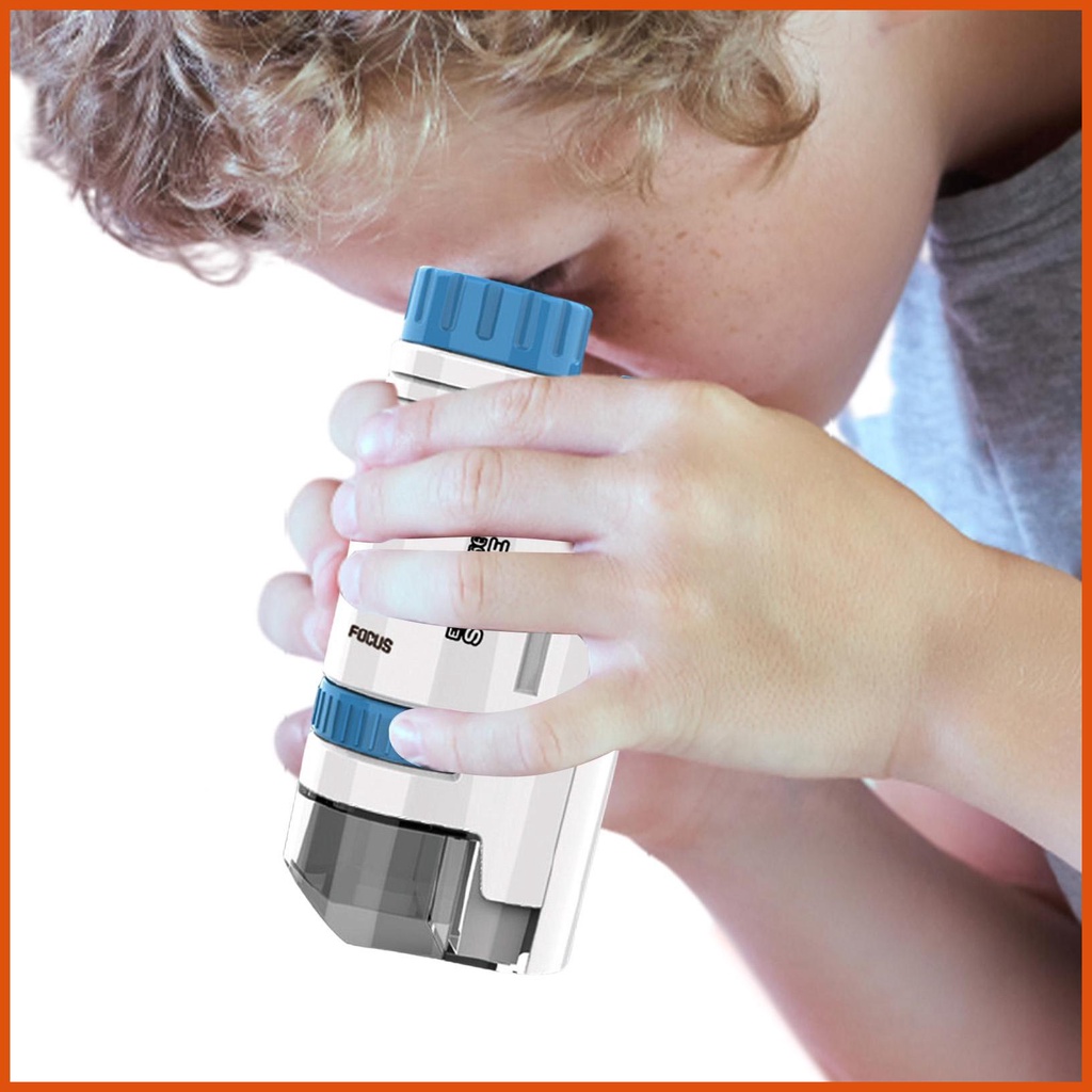 Kid Portable Microscope 200x LED Lightweight Pocket Microscope Handheld ...