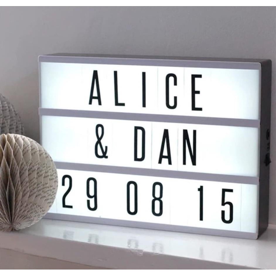 NEW Light UP Letter Box Cinematic LED Sign (22X30CM) | Shopee Philippines