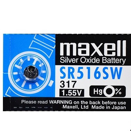thumbnail image 2 of 10-Pack Maxell 317 Silver Oxide Batteries – 1.55V SR516SW – For Watches, Calculators (Made In Japan) 2 of 5