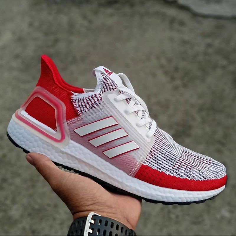 Adidas ultraboost 19 red and clearance white