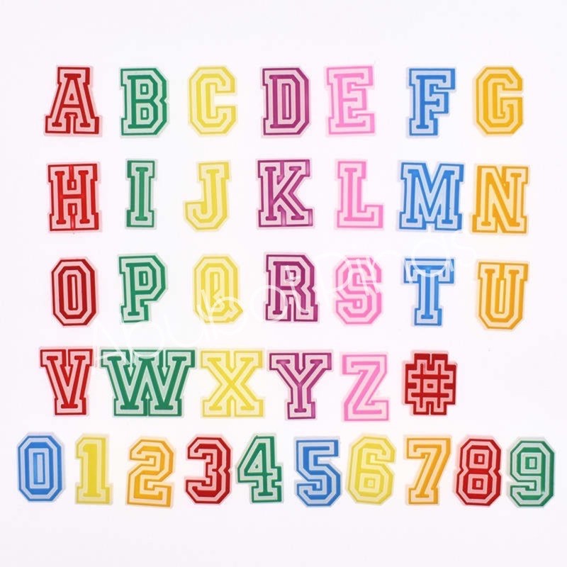 GLOW IN THE DARK COLORED JIBBITZ LETTERS A-Z