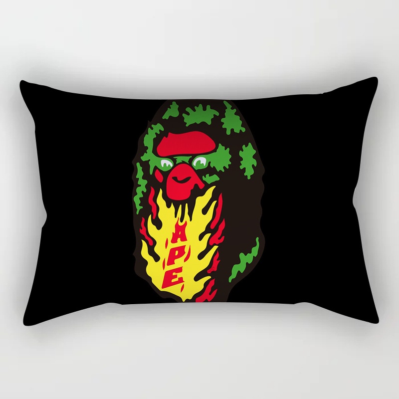 3D Bape printed Short Plush Decorative Pillowcases Throw Pillow Cover Rectangle Zipper Pillow cases 30x50 50x75cm Shopee Philippines