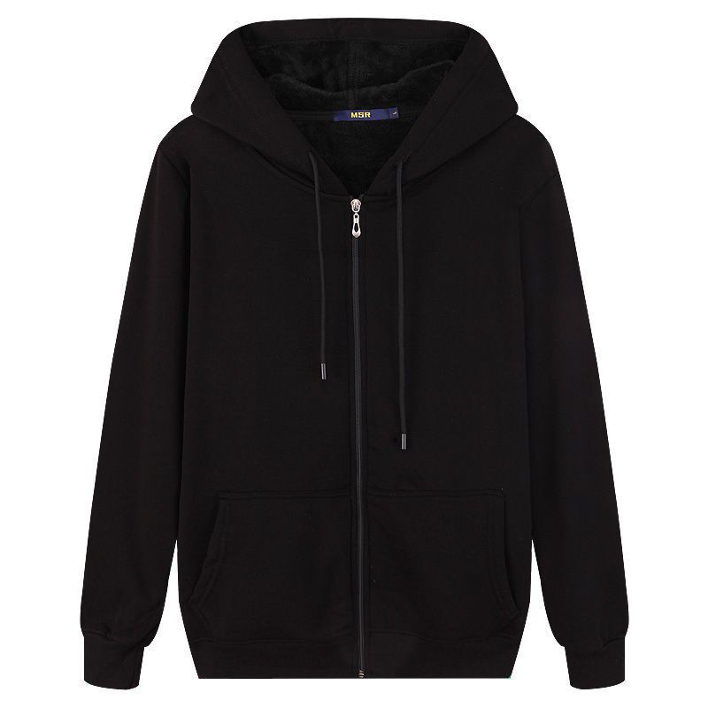 Jacket with hood black best sale