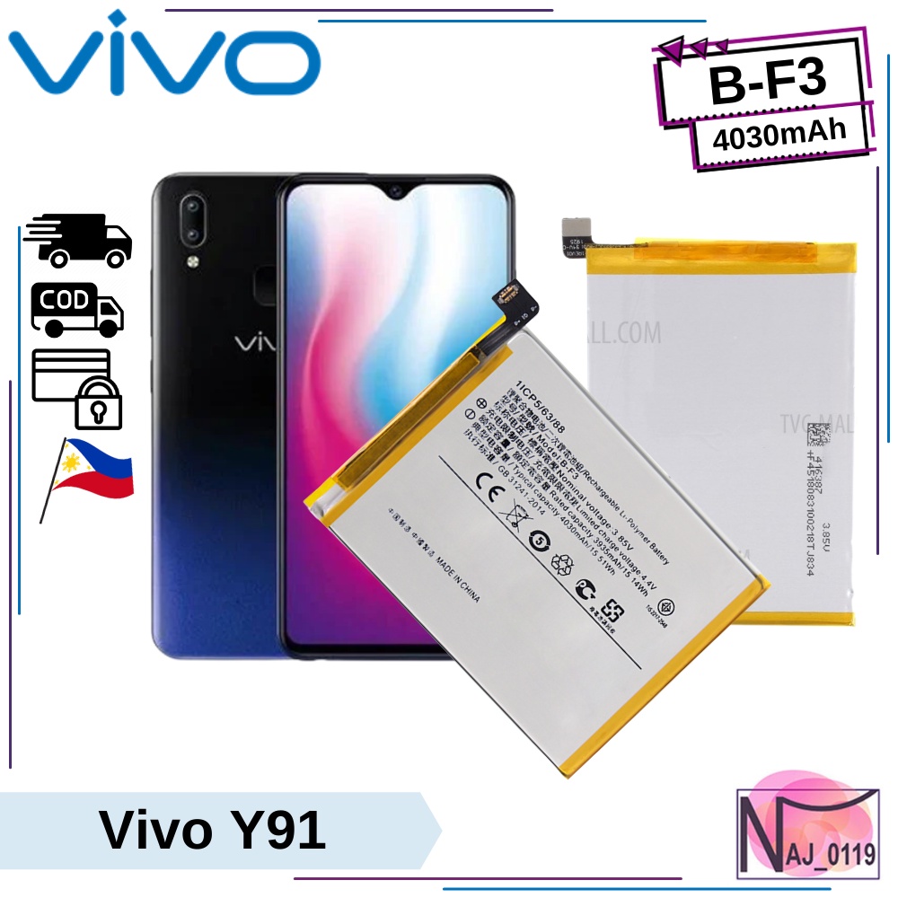 Vivo Y91 Original Battery | Model: B-F3 (4030mAh) High Quality | SHOPEE ...