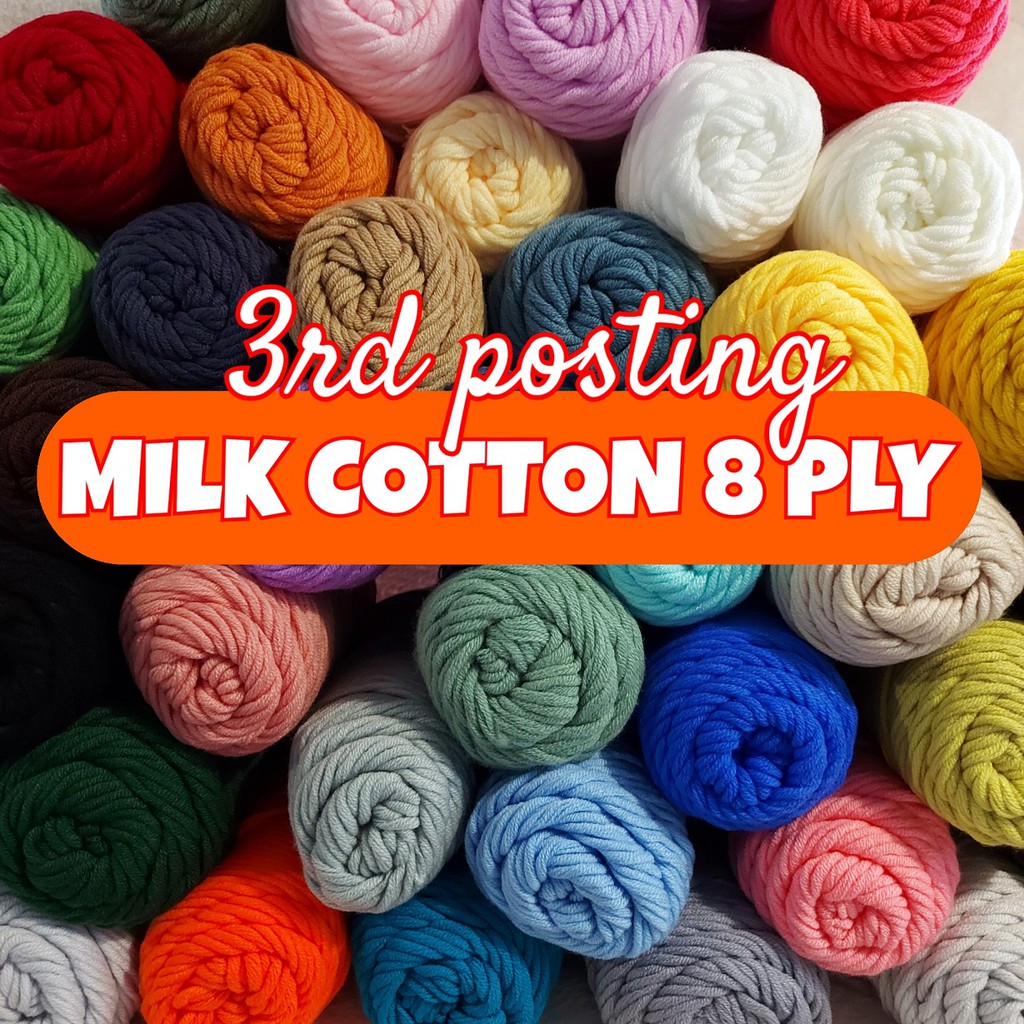 Yarns Art MILK COTTON YARN 8 PLY (100 GRAMS) FOR CROCHET AND