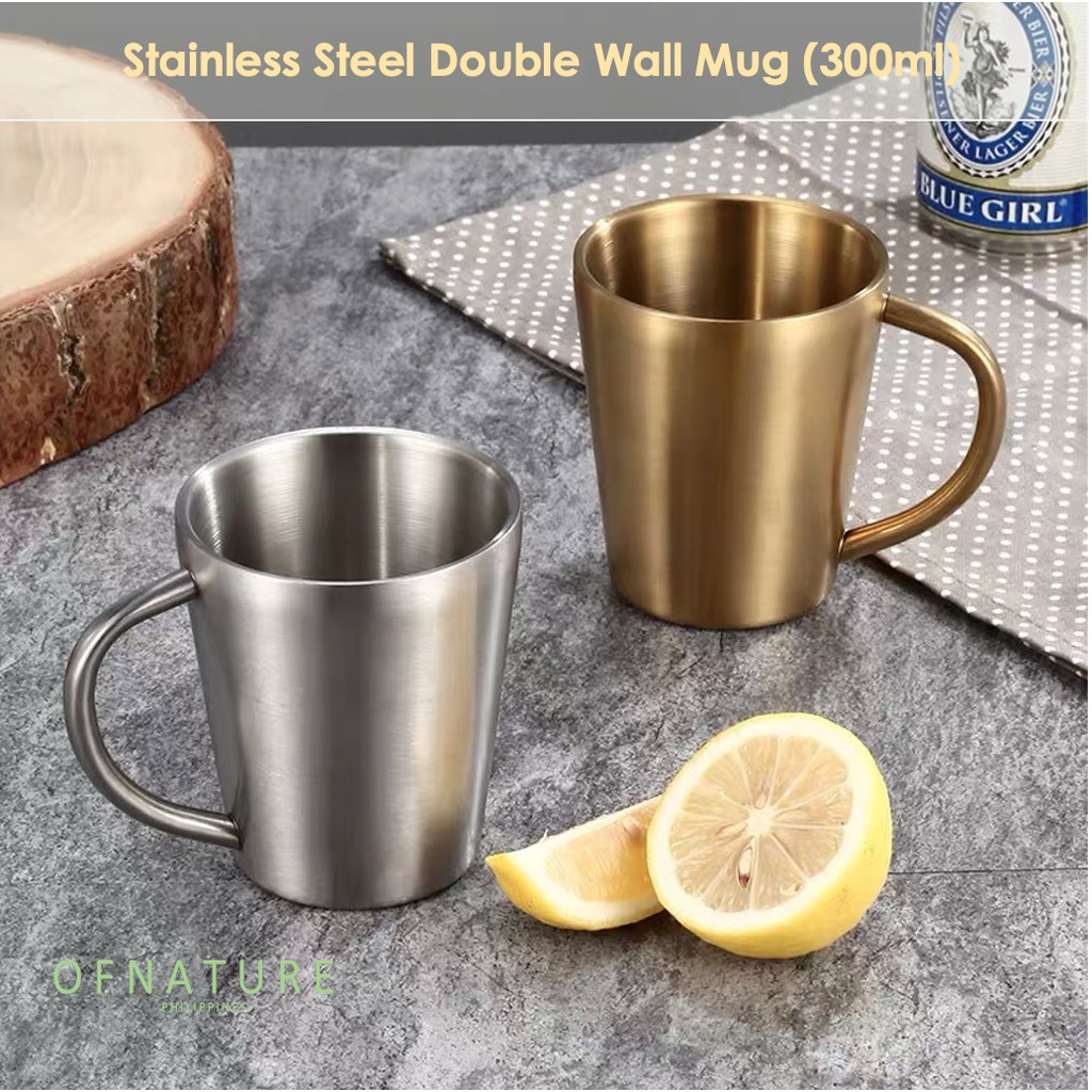 OFNATURE Stainless Steel Mug Cup Coffee Mug Tea Cup 300ml | Shopee ...