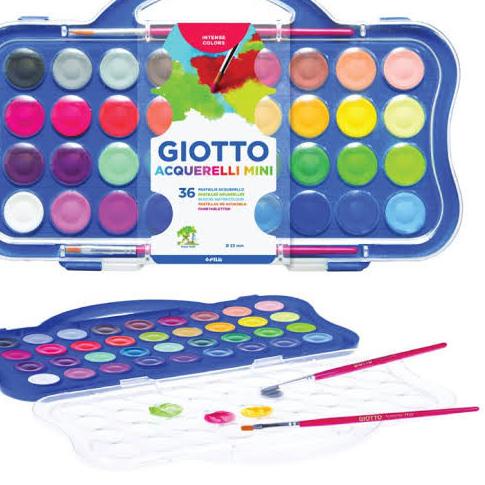 Giotto 36 Colors Acquerelli Mini Watercolor Paint / Cat Water Color ...