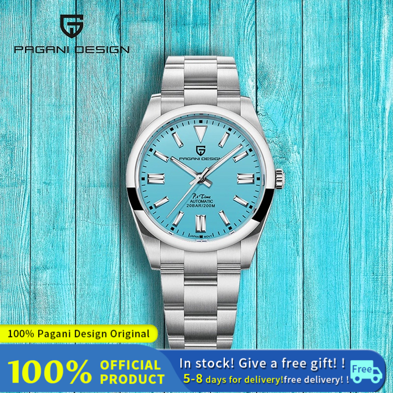 【100% OFFICIAL】Pagani design 40mm mens stainless steel watch strap  automatic watch for men water proof Seiko NH35 mechanical wrist watch watch  for men