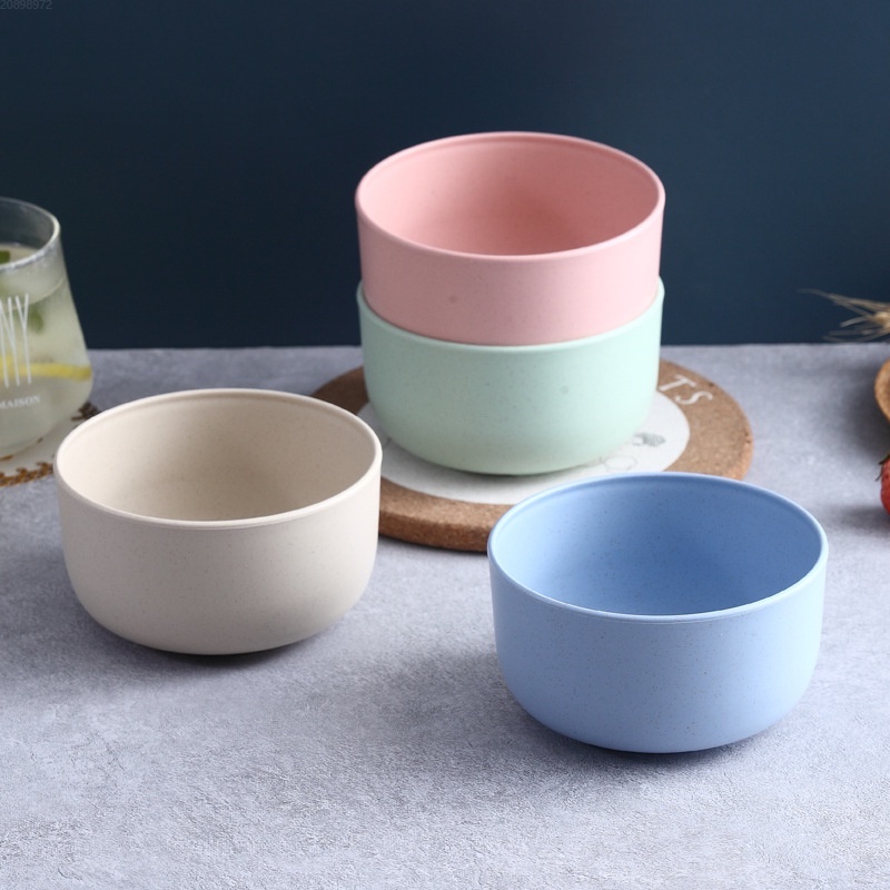 1Pcs Wheat Straw Bowl Rice Bowl Kitchen Dinnerware | Shopee Philippines