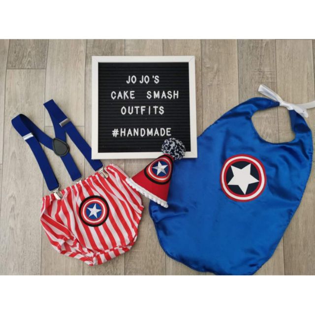 Costume de Captain America 0-12 mois| PARTY LOOK