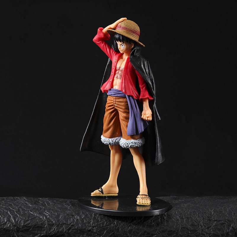 2022 New style Anime ONE PIECE Monkey D Luffy Black cape figure PVC ...