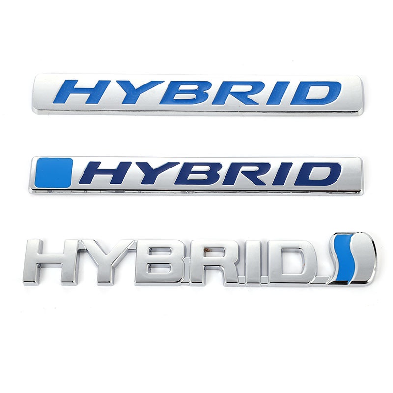 3D Metal HYBRID Car Sticker Emblem Badge for Hybrid Logo | Shopee ...