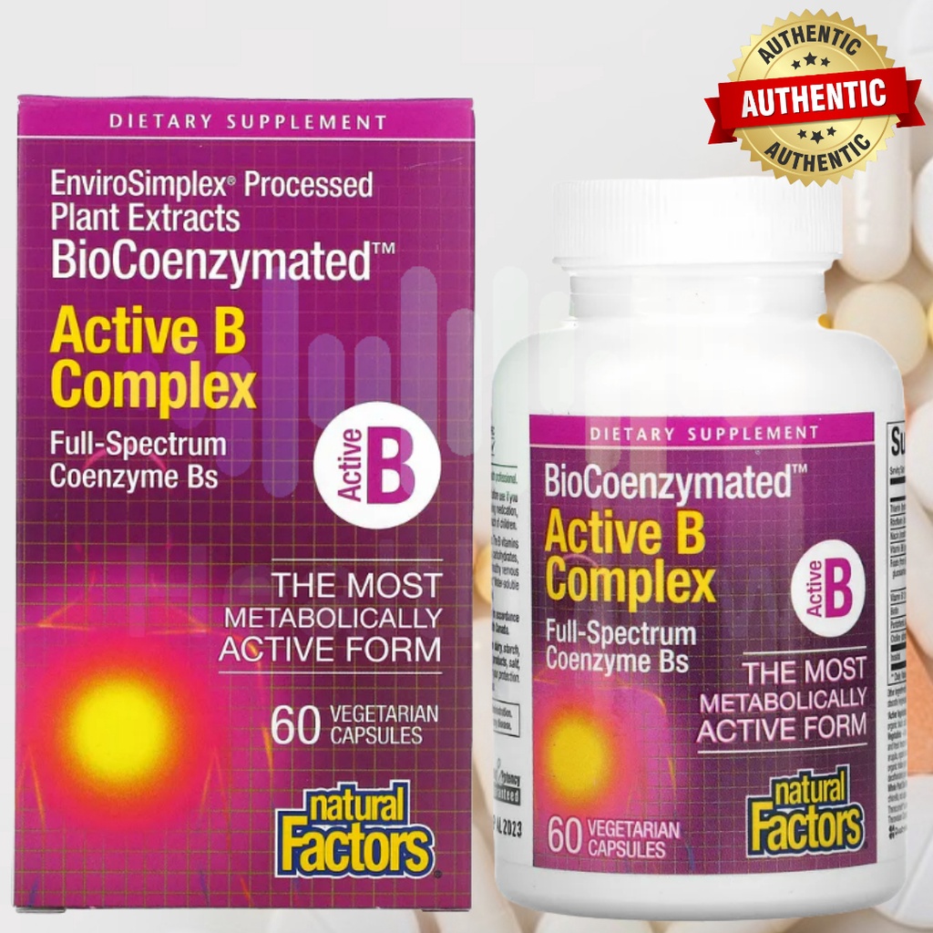Natural Factors, BioCoenzymated, Active B Complex, 60 Vegetarian Capsules Shopee Philippines
