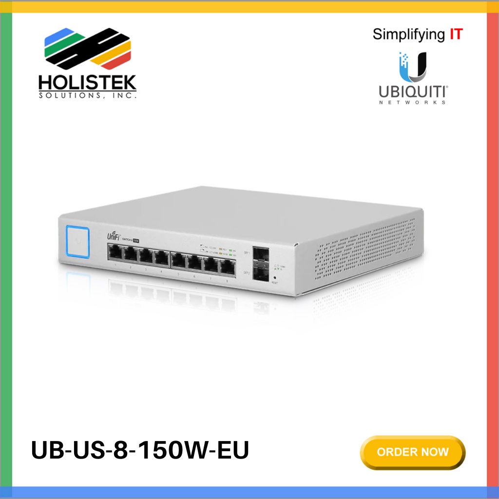 Ubiquiti Unifi Switch 8 ports-150W (US-8-150W) I Managed PoE+ Gigabit ...