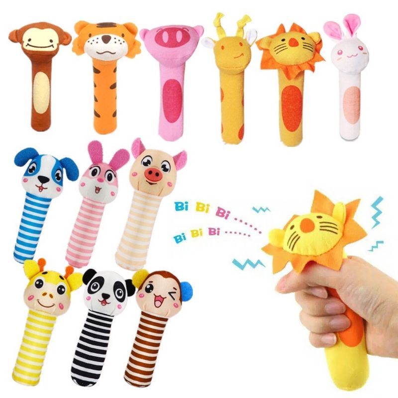 Rattle Toy Stuffed ANIMAL PLUSHIE DOLL Sound | Shopee Philippines